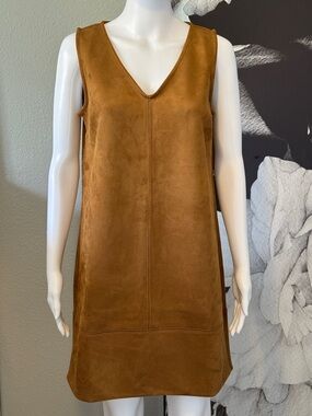 *NEW* LOFT Outlet Faux Suede Sleeveless Shift Dress Size 4